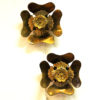 Vintage Brass wall Flower sconces pair by Lars Holmström, 1950s Sweden Vintage Brass wall Flower sconces pair by Lars Holmström, 1950s Sweden