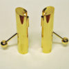 Brass candle holder pair Variabel by Pierre Forsell for Skultuna, Sweden 1960s Brass candle holder pair Variabel by Pierre Forsell for Skultuna, Sweden 1960s