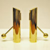 Brass candle holder pair Variabel by Pierre Forsell for Skultuna, Sweden 1960s Brass candle holder pair Variabel by Pierre Forsell for Skultuna, Sweden 1960s