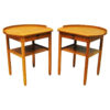 Pair of Roundtop side tables by Engström & Myrstrand for Bodafors, Sweden 1964