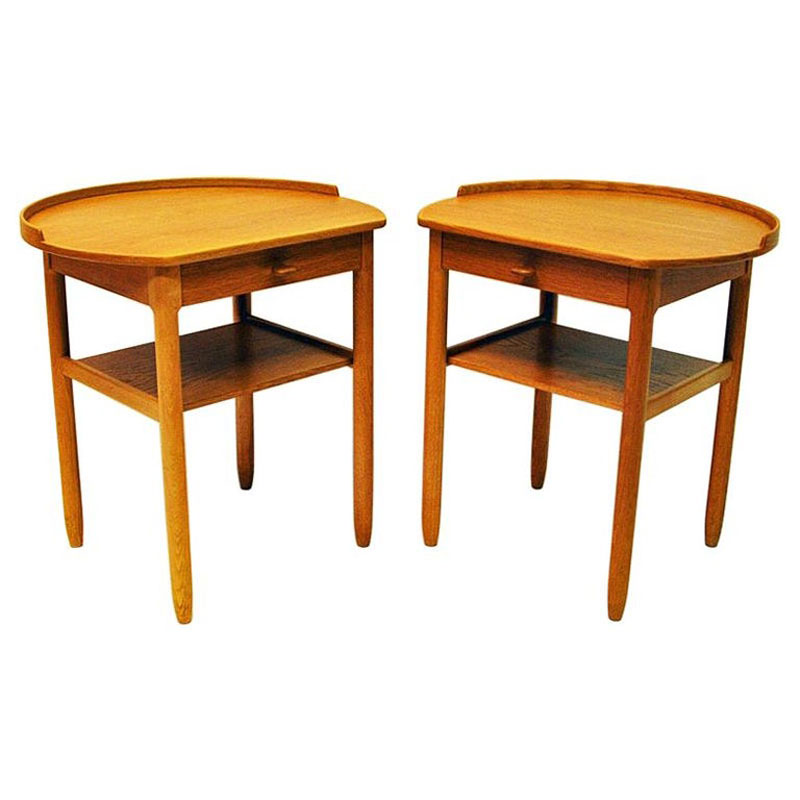 Pair of Roundtop side tables by Engström & Myrstrand for Bodafors, Sweden 1964