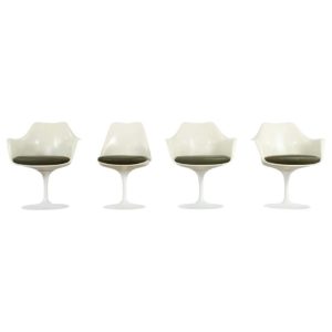 Eero Saarinen Early Tulip Armchair 150 and Sidechair 151 for Knoll International