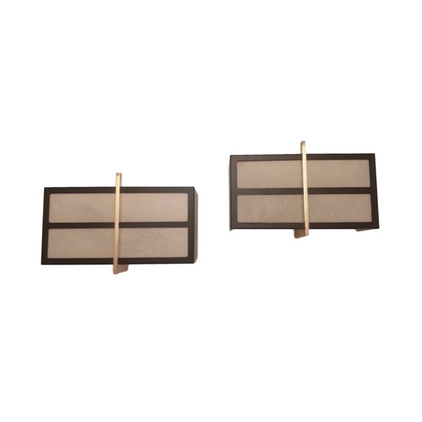 Pair of Modernist Bedside Lamps Sconces by Boulanger