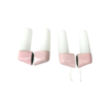 Two pair of mirror lights, designed by Wilhelm Wagenfeld for Lindner, 3rd generation, in light pink