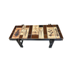 Roger Capron ceramic and oak coffee table / 1972