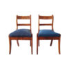 Biedermeier chair set made of solid walnut and walnut veneer, antique upholstered chairs