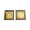 Helios gold graphic holograms, space age pop art design, framed golden murals Helios gold graphic holograms, space age pop art design, framed golden murals