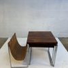 Nest of Tables with leather magazine rack Nest of Tables with leather magazine rack