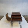 Nest of Tables with leather magazine rack Nest of Tables with leather magazine rack