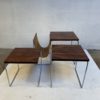 Nest of Tables with leather magazine rack Nest of Tables with leather magazine rack