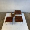 Nest of Tables with leather magazine rack Nest of Tables with leather magazine rack