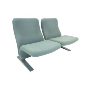 Pierre Paulin Rare F784 60's Concorde two-seater sofa in light green Artifort fabric