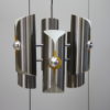Chandelier of Raak with 6 light bulbs, made of silver plated steel - The Netherlands - 1960's