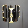 Chandelier of Raak with 6 light bulbs, made of silver plated steel - The Netherlands - 1960's