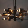 Chandelier in chrome plated steel - model 'Metric' - designed by Sciolari - Italy 1970's