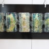 Set of 5 multicolored wall lights in glass - 'Chartres' - designed by Willem van Oeyen for Raak - The Netherlands - 1960's