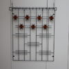 Vintage hat & coat rack in black metal and wood - 1960's