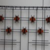Vintage hat & coat rack in black metal and wood - 1960's