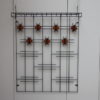 Vintage hat & coat rack in black metal and wood - 1960's