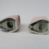Two pair of mirror lights, designed by Wilhelm Wagenfeld for Lindner, 3rd generation, in light pink