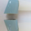 One pair of mirror lights, designed by Wilhelm Wagenfeld for Lindner, 3rd generation, in light blue