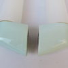 One pair of mirror lights, designed by Wilhelm Wagenfeld for Lindner, 3rd generation, in light green