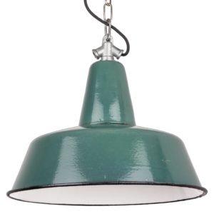 Vintage Industrial Pendant from A23, green enamel, 1960s