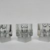 3 pieces ceiling lights / wall lights, 1970s, Peill & Putzler, aluminum, glass