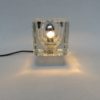 3 pieces ceiling lights / wall lights, 1970s, Peill & Putzler, aluminum, glass