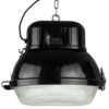 Black industrial pendant lamp from MESKO, 1960s Poland