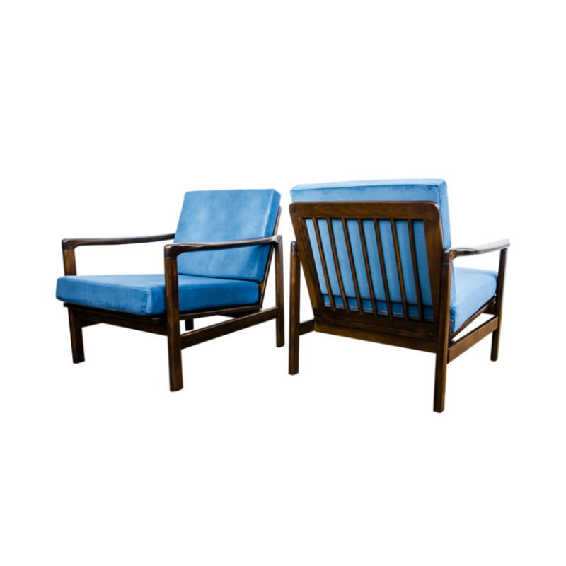 Pair of B-7752 armchairs by Zenon Bączyk