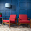 Mid-Century Danish Model Ek Lounge Chairs by Illum Wikkelsø for Niels Eilersen