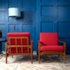 Mid-Century Danish Model Ek Lounge Chairs by Illum Wikkelsø for Niels Eilersen