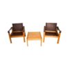 Pair Safari Chairs & Table by Karl Heinz Bergmiller, Pair Safari Chairs & Table by Karl Heinz Bergmiller,