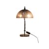 Table lamp in chrome plated steel and grey plexiglass