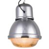Silver industrial pendant lamp from MESKO, 1960s Poland Silver industrial pendant lamp from MESKO, 1960s Poland
