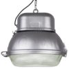 Silver industrial pendant lamp from MESKO, 1960s Poland Silver industrial pendant lamp from MESKO, 1960s Poland