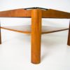 Myer Teak & Smoke Glass 2 Tier Coffee Table Mid-Century