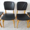 Set of six beechwood dining chairs, 1970s chairs, kitchen chair