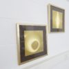 Helios gold graphic holograms, space age pop art design, framed golden murals Helios gold graphic holograms, space age pop art design, framed golden murals