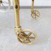 Serving trolley made of brass and marble look, mid century bar trolley, golden tea trolley