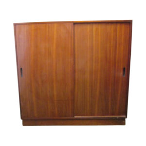 Mahogany filing cabinet with lockers, 1970s