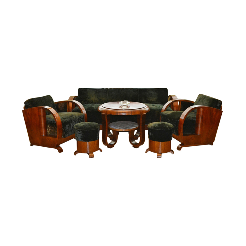 Art Deco Living Room Set, 1920s