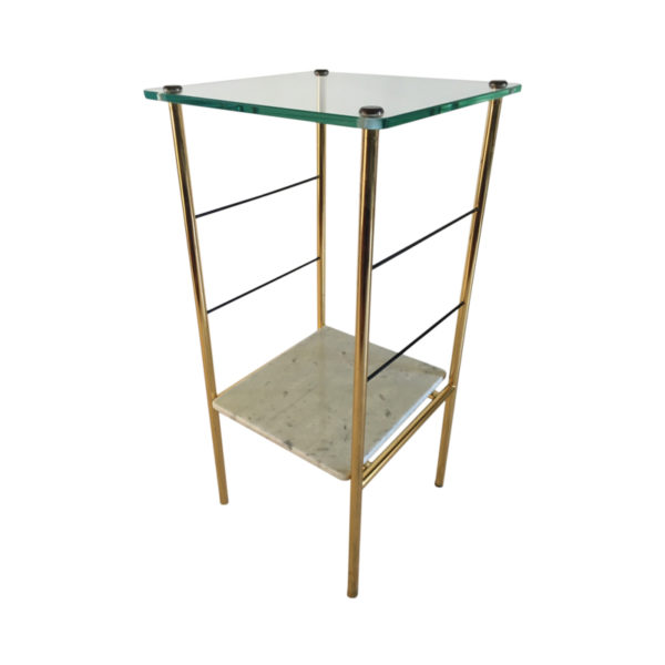 Nightstand in Glass and marble 1960s