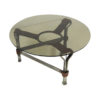 1960’s brutalist coffee table attributed to Jacques Adnet