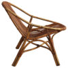 1960's Set of Rattan Armchair and Side Table