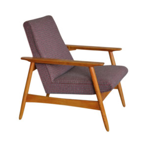 Vintage Model Ąžuolas Armchair by Valerija Ema Cukermanienė for Vilniaus Baldų Kombinatas, 1964