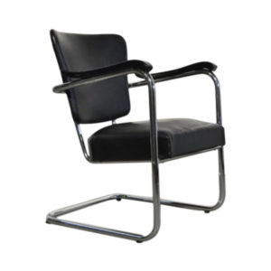 Vintage metal tubular chairs by Fana Metal Rotterdam 1950s