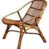 1960's Set of Rattan Armchair and Side Table