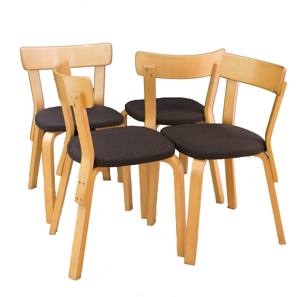 4 chairs model 69 by Alvar Aalto for Artek